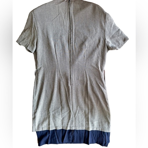 Vintage 80s Beige & Blue Layered Dress by Miss Dorby - Picture 5 of 8